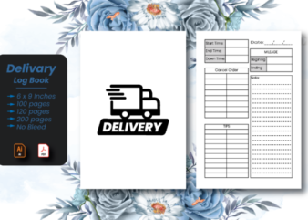 Delivery Driver Log Book t shirt vector illustration