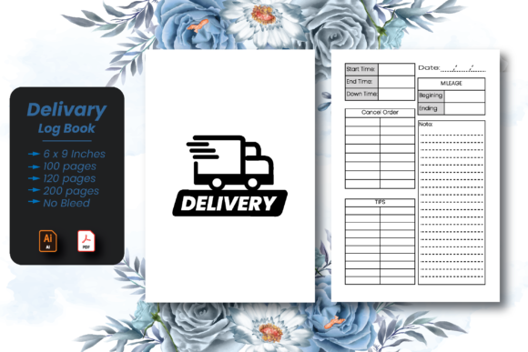 Delivery driver log book t shirt vector illustration