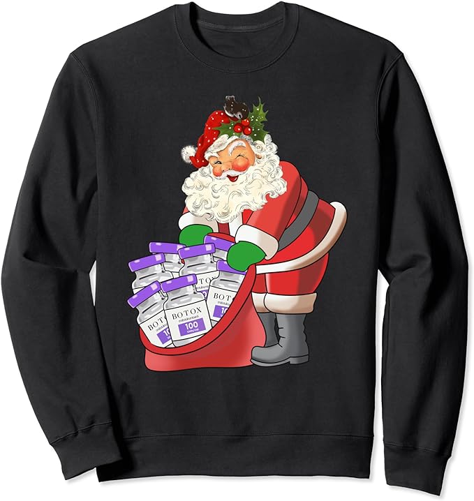 Derm Nurse Life – Aesthetic Nurse Christmas Santa Claus Sweatshirt