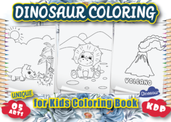 Dinosaur Coloring Page KDP for Kids