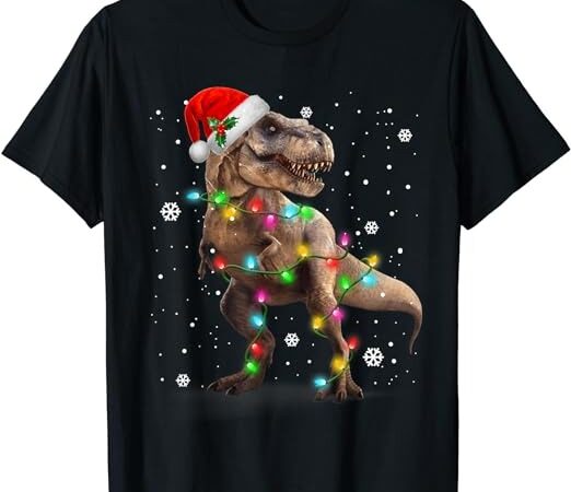 Dinosaur t-rex tree christmas sweater xmas pet dino trex t-shirt