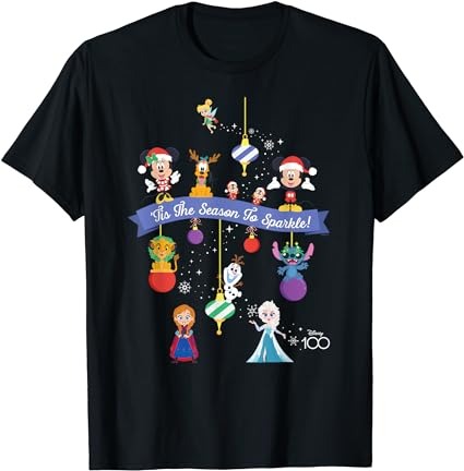 Disney 100 christmas holiday ‘tis the season to sparkle! t-shirt