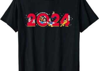 Disney Characters Mickey & More Cheers to the New Year 2024 T-Shirt