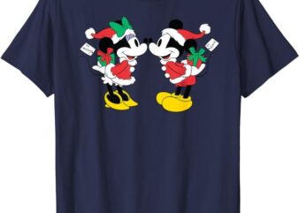 Disney Christmas Mickey and Minnie Kiss T-Shirt