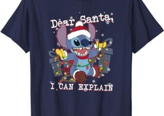 Disney Lilo & Stitch Christmas Dear Santa, I Can Explain Short Sleeve T-Shirt