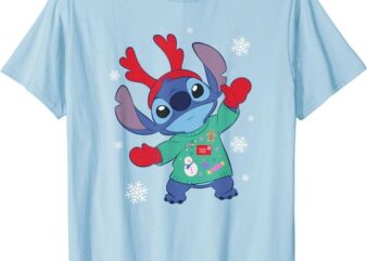 Disney Lilo & Stitch Christmas Outfit Celebration T-Shirt