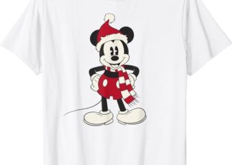 Disney Mickey & Friends Christmas Mickey Mouse Portrait T-Shirt