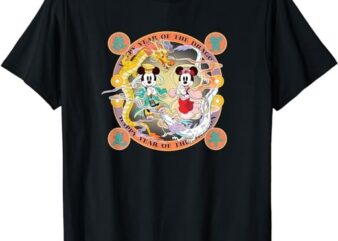 Disney Mickey Minnie 2024 Happy Lunar New Year of the Dragon T-Shirt