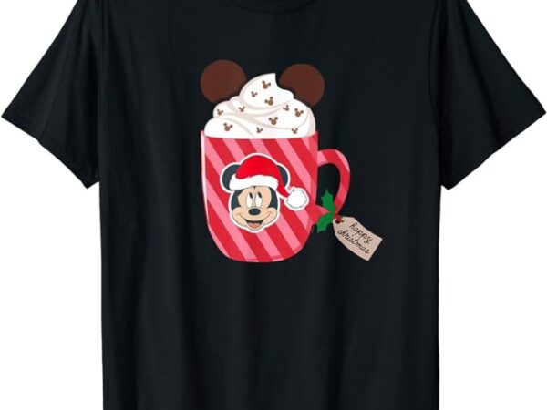 Disney mickey mouse happy christmas hot chocolate cocoa mug t-shirt