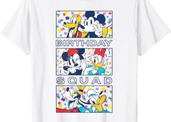 Disney Mickey Mouse and Friends Confetti Crew Birthday Squad T-Shirt