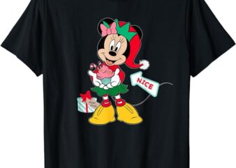 Disney Minnie Mouse Secret Santa Cupcake Nice for Christmas T-Shirt