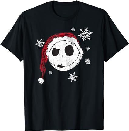 Disney nightmare before christmas snowflake holiday short sleeve t-shirt