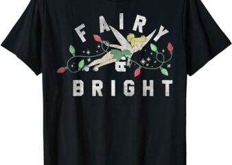 Disney Peter Pan Tinker Bell Christmas Lights Fairy & Bright T-Shirt