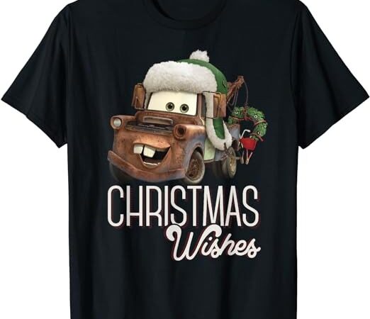 Disney pixar cars tow mater christmas wishes portrait t-shirt