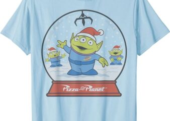 Disney Pixar Toy Story Alien Claw Snowglobe Christmas T-Shirt