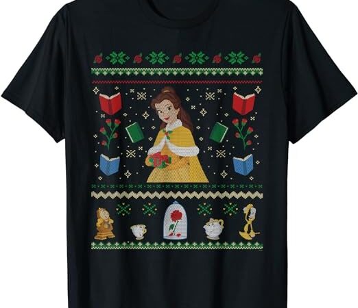 Disney princess beauty and the beast belle christmas sweater t-shirt