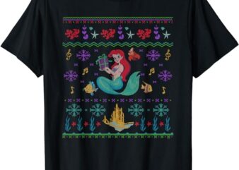 Disney Princess The Little Mermaid Ariel Christmas Sweater T-Shirt