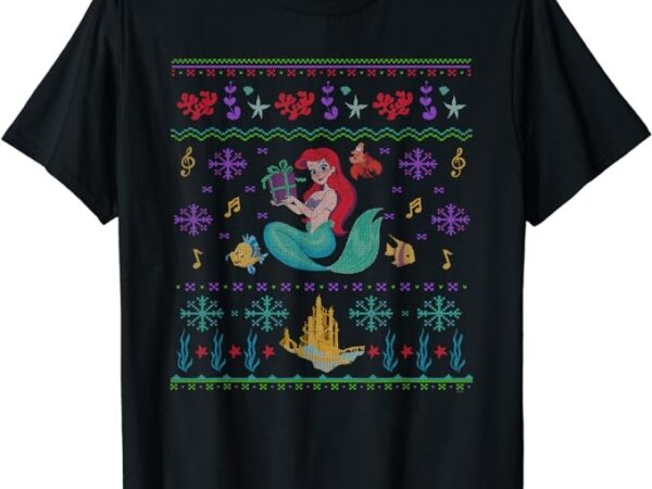 Disney princess the little mermaid ariel christmas sweater t-shirt
