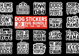 Dog Stickers SVG Bundle t shirt vector illustration