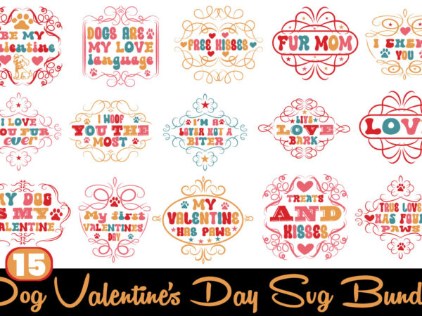 Dog valentine’s day t-shirt bundle dog valentine’s day svg bundle