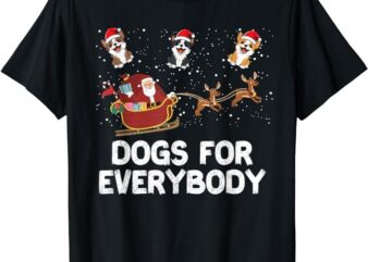 Dogs For Everybody Festive Christmas Santa Xmas Funny Ugly T-Shirt