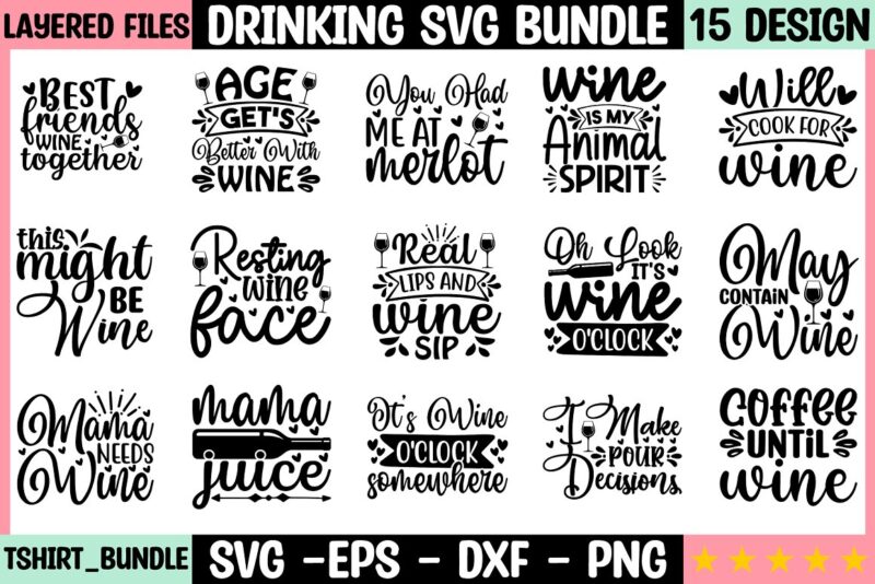 Drinking SVG Bundle