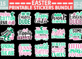 Easter Printable Stickers Bundle