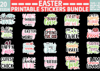 Easter Printable Stickers Bundle