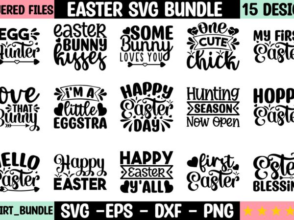 Easter svg bundle vector clipart