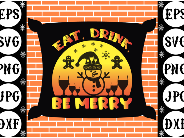 Eat drink be merry vector clipart