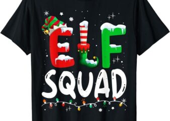 Elf Family Christmas Matching Pajamas Xmas Elf Squad T-Shirt PNG File