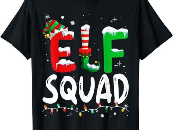 Elf family christmas matching pajamas xmas elf squad t-shirt png file