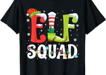 Elf Squad Christmas Family Matching Xmas Elf Pajamas T-Shirt PNG File