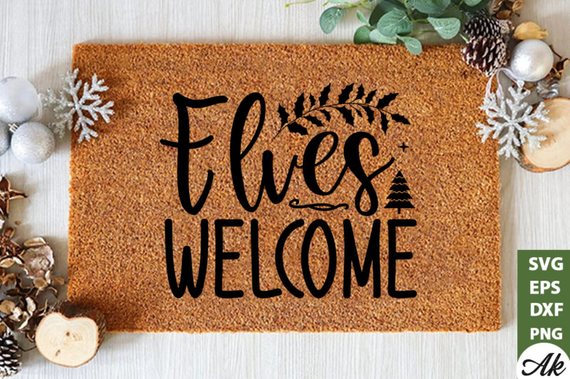 Elves welcome Doormat SVG