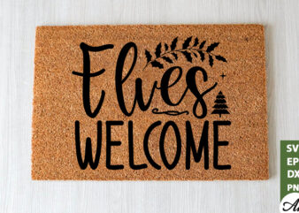 Elves welcome Doormat SVG vector clipart