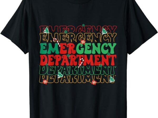 Emergency department christmas ed er nurse crew women t-shirt