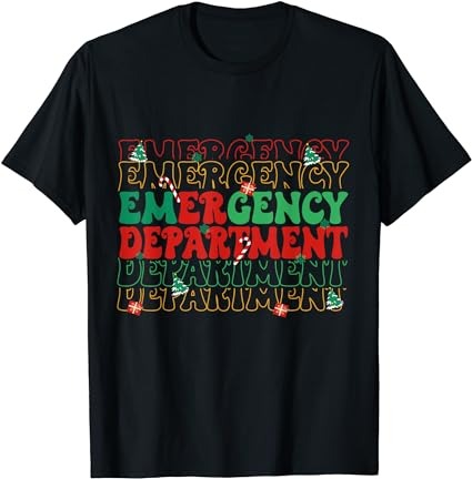 Emergency department christmas ed er nurse crew women t-shirt