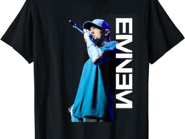 Eminem mic pose by rock off t-shirt