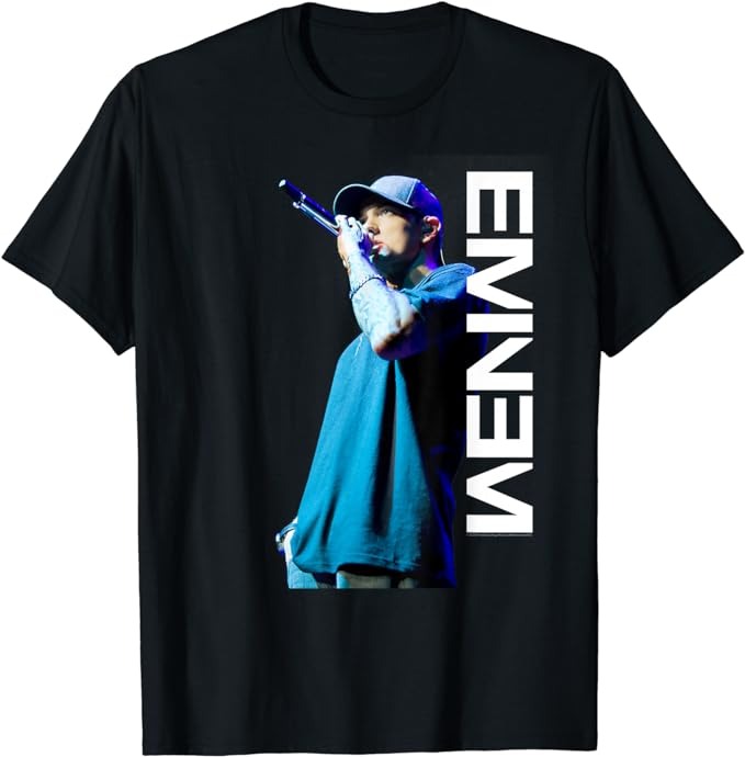 Eminem Mic Pose by Rock Off T-Shirt