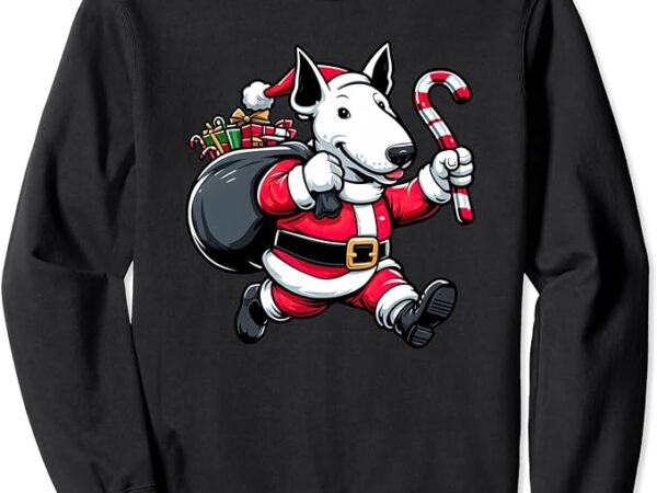 English bull terrier christmas funny dog santa claus sweatshirt