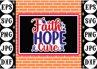 Faith hope cure sticker