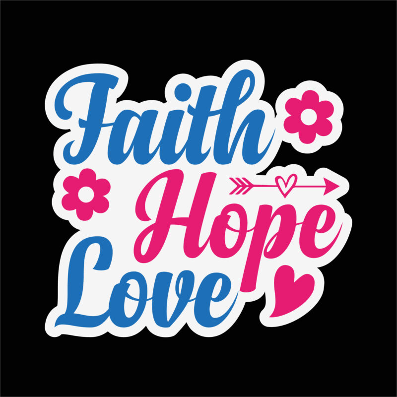 Faith hope love sticker 1