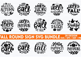 Fall Round Sign SVG Bundle