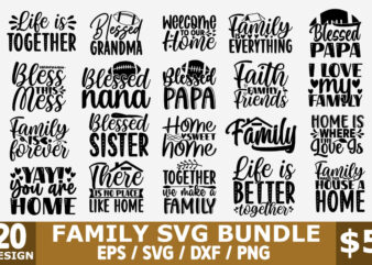 Family SVG Bundle t shirt graphic design