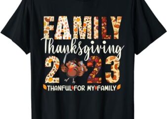 Family Thanksgiving 2023 Fall Autumn Turkey Matching Family T-Shirt