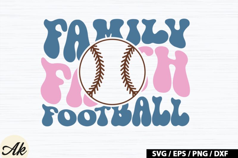 Family faith football Retro SVG