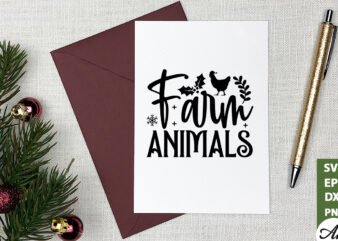 Farm animals SVG t shirt graphic design