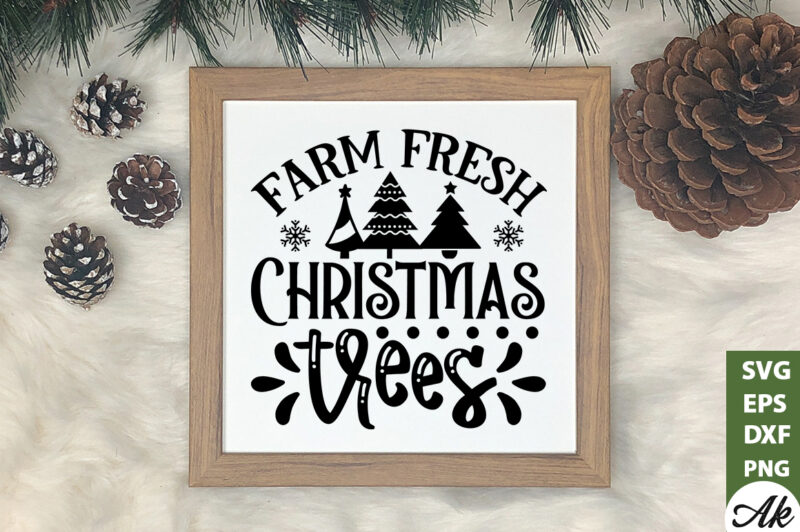 Farm fresh christmas trees SVG