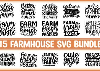 Farmhouse SVG Bundle t shirt graphic design