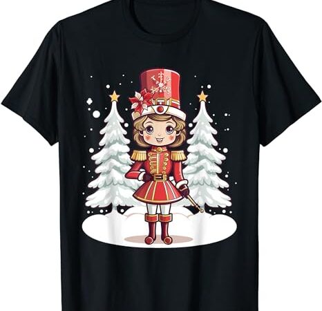 Female nutcracker christmas women girls kids themed xmas t-shirt